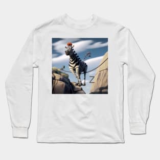 Letter Z for Zebra on Zipline from AdventuresOfSela Long Sleeve T-Shirt